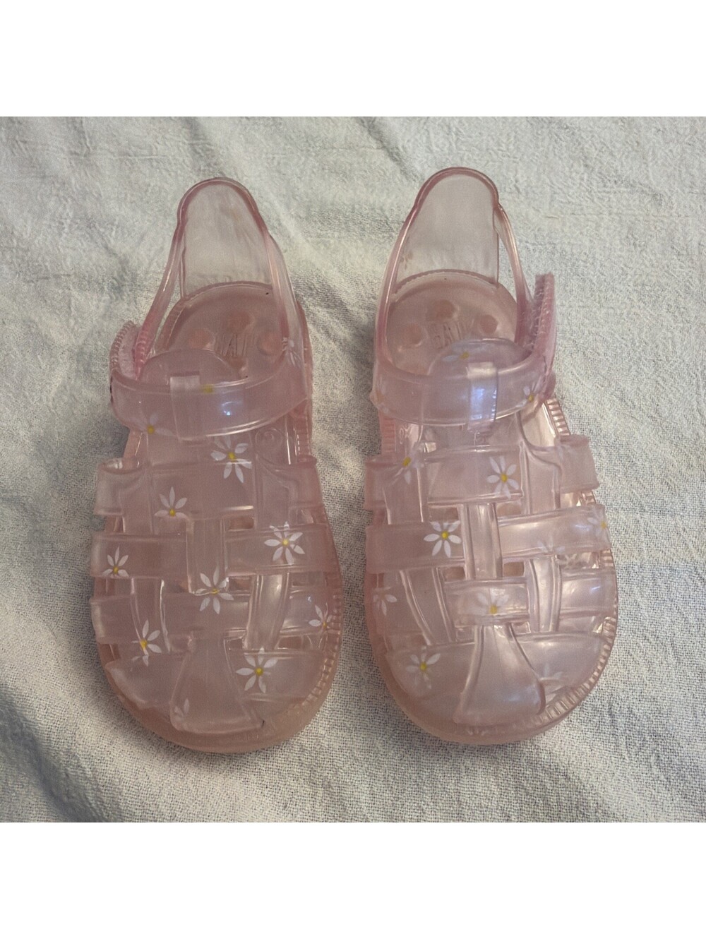 Girls Spring Summer Pink W/ Daisies Gap Jelly Sandals Toddler Size 5